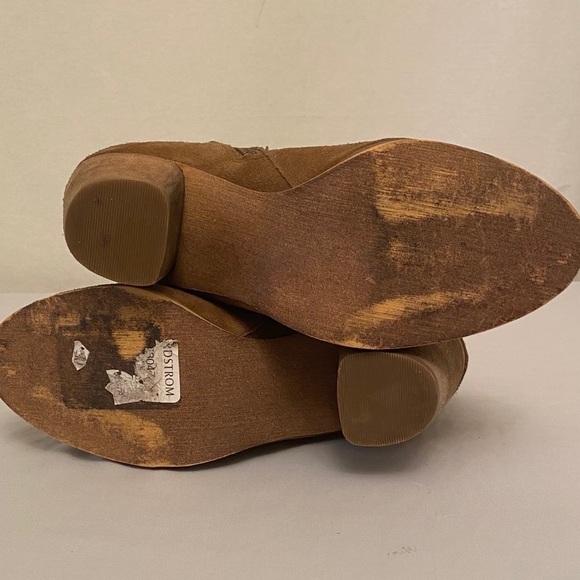 BP Bootie Boots Nordstrom Suede Distressed Leather - Picture 7 of 9